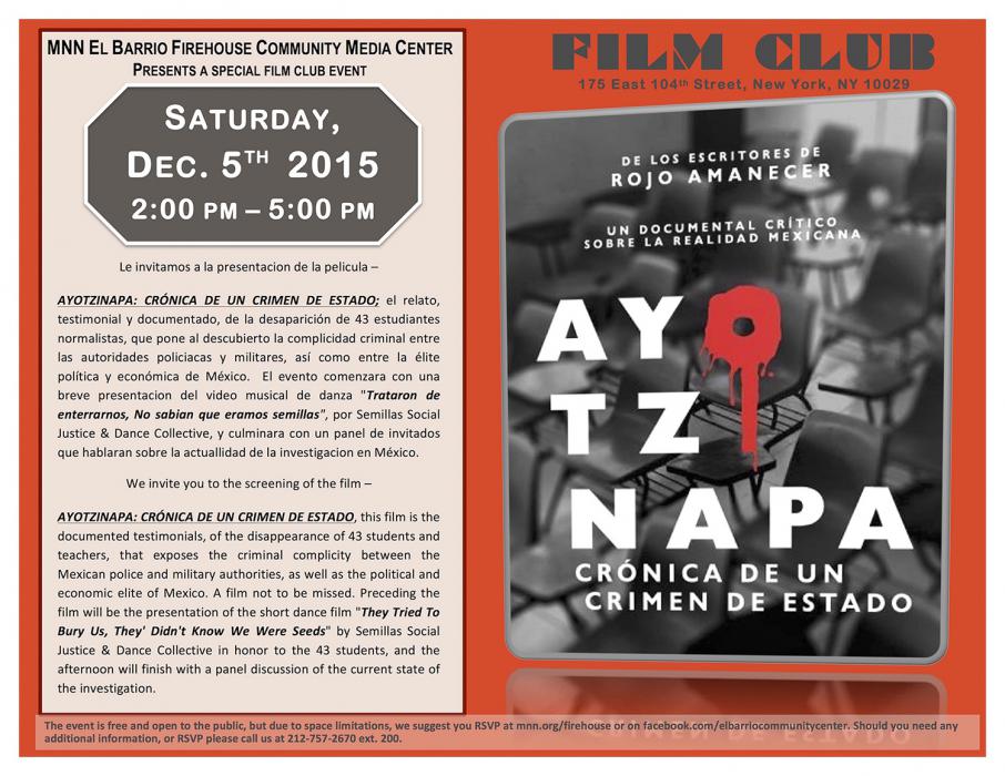 AYOTZINAPA: CRÓNICA DE UN CRIMEN DE ESTADO AYOTZINAPA: CRÓNICA DE UN CRIMEN DE ESTADO